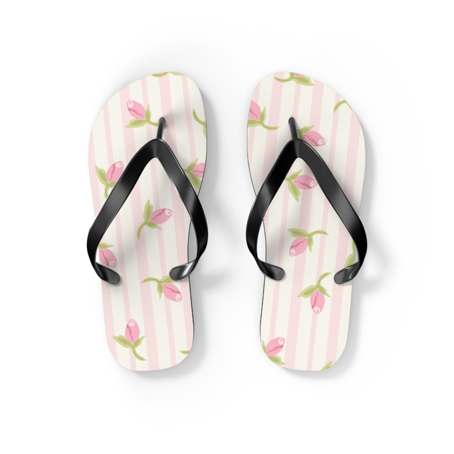 Customizable: Chic Floral Flip Flops for Summer, Trendy Beach Sandals, Perfect for Vacation, Gifts for Her