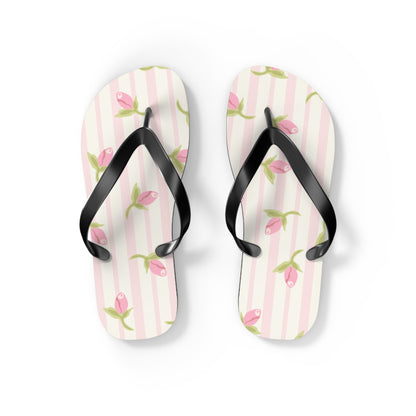 Customizable: Chic Floral Flip Flops for Summer, Trendy Beach Sandals, Perfect for Vacation, Gifts for Her