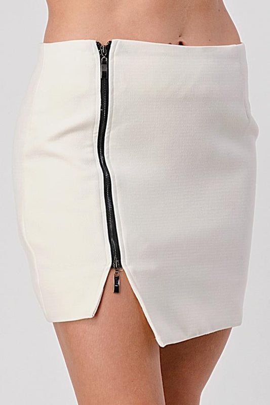 High-Waisted Zip-Front Mini Skirt | Apparel | Kitchen + Metal