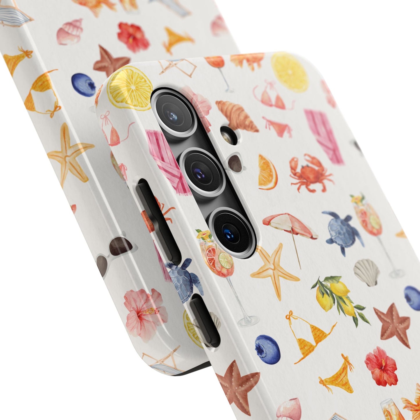 Customizable: Tropical Summer Phone Case, Vivid Coastal Design, Perfect Gift for Beach Lovers, Vacation Memories, Durable Tough Cases