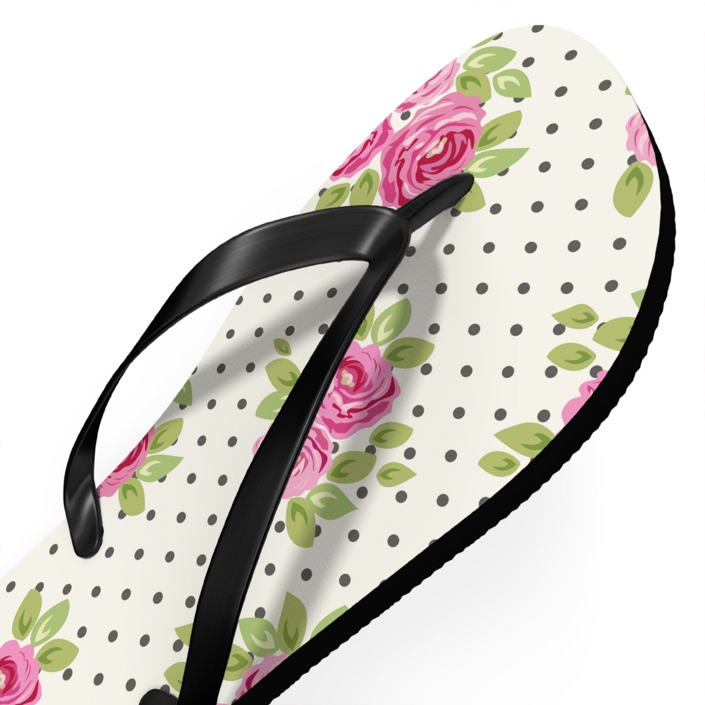 Customizable: Floral Flip Flops, Comfortable Summer Sandals, Beach Footwear, Gift for Vacation, Floral Patterns