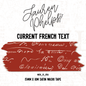 Current French Text 15mm washi