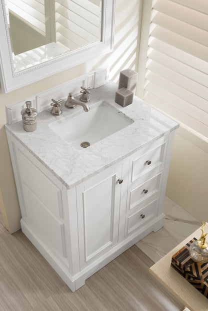 De Soto 30" Single Vanity Cabinet, Bright White