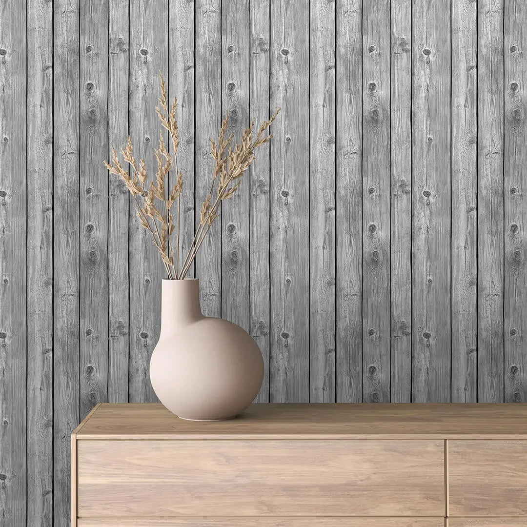 Scandinavian Ashwood Panel Wallpaper