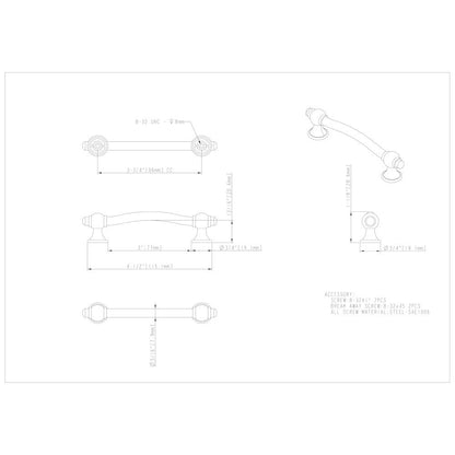 96 mm Center-to-Center Satin Nickel Syracuse Cabinet Bar Pull