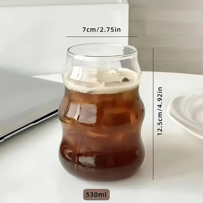 Premium 530ml Insulated Glass Cup for HotCold Drinks