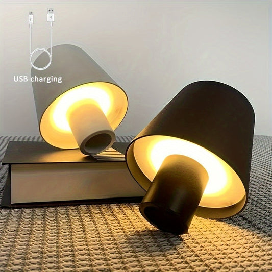 Sleek USB Rechargeable LED Bottle Lamp with Touch Control