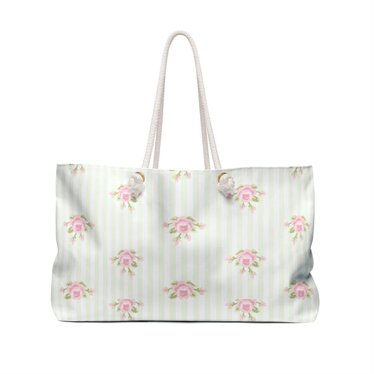 Customizable: Floral Weekender Bag - Perfect for Travel, Beach Trips, Mothers Day, Sleepovers, Eco-Friendly Tote