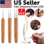 5Pcs DIY Crochet Needle Hook Bamboo Handle Dread Knit Hair Making