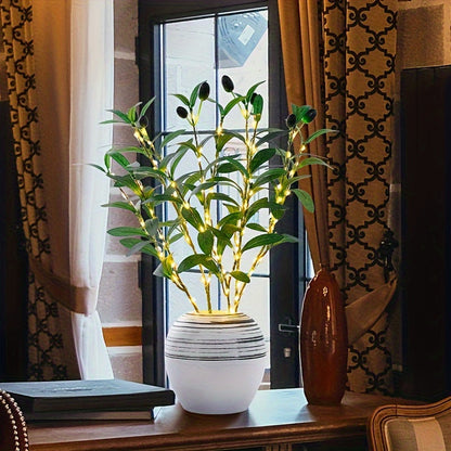 Elegant Olive Branch LED Lamp for Festive Ambiance