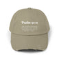 Faith-Inspired Unisex Distressed Cap, Psalm 91:11 Scripture Hat for Daily Wear, Inspirational Gift, Casual Style, Christian Faith