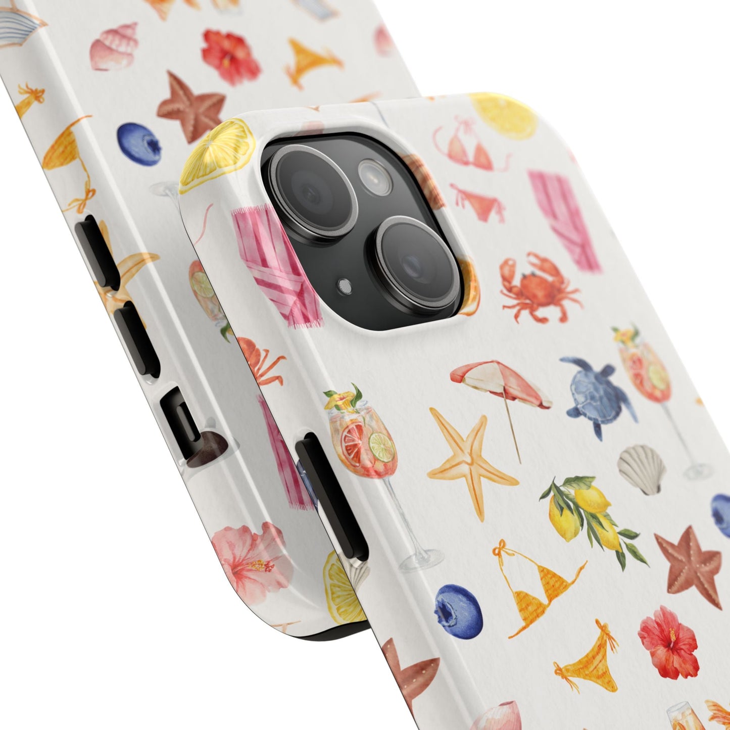 Customizable: Tropical Summer Phone Case, Vivid Coastal Design, Perfect Gift for Beach Lovers, Vacation Memories, Durable Tough Cases