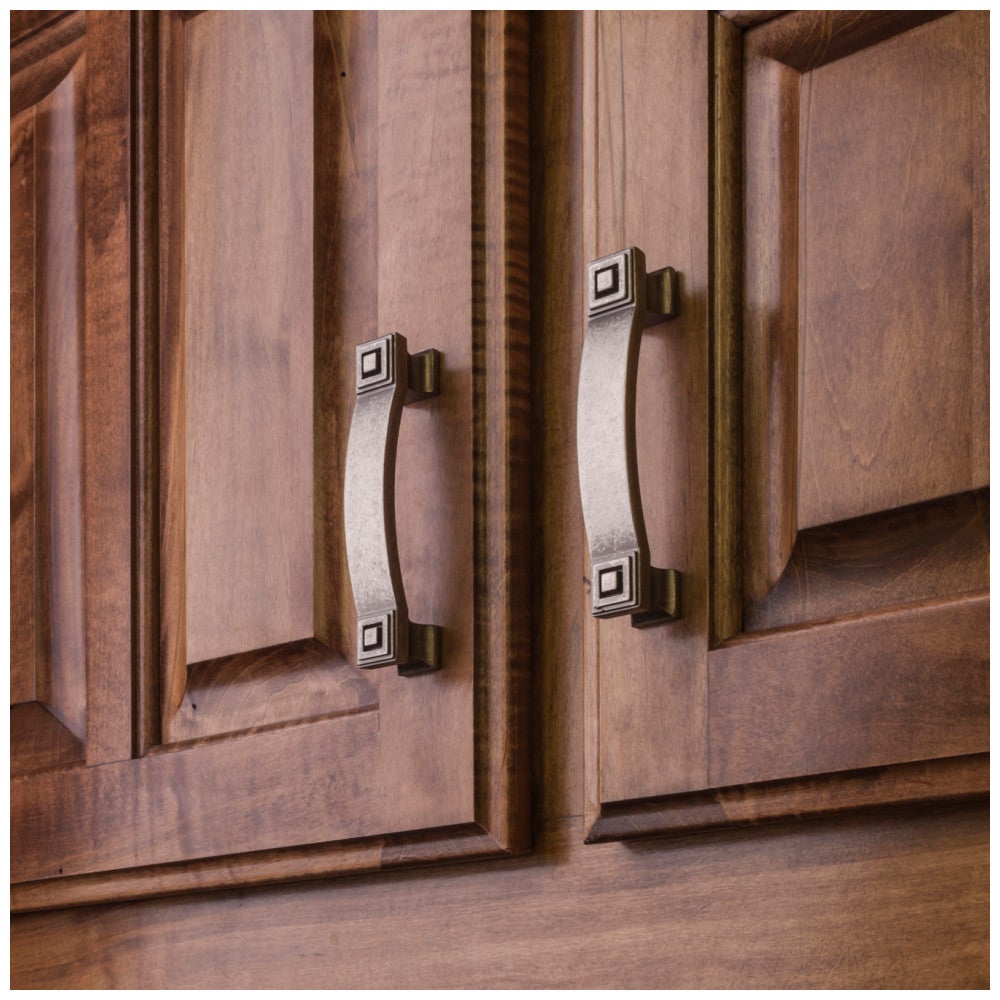 96 mm Center-to-Center Satin Nickel Square Delmar Cabinet Pull