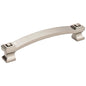 96 mm Center-to-Center Satin Nickel Square Delmar Cabinet Pull