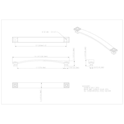 96 mm Center-to-Center Satin Nickel Square Delmar Cabinet Pull