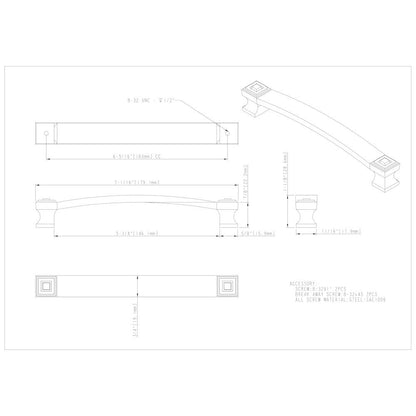 96 mm Center-to-Center Satin Nickel Square Delmar Cabinet Pull