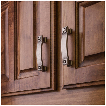 96 mm Center-to-Center Satin Nickel Square Delmar Cabinet Pull