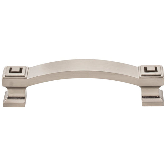 96 mm Center-to-Center Satin Nickel Square Delmar Cabinet Pull