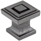 1" Overall Length Satin Nickel Square Delmar Cabinet Knob
