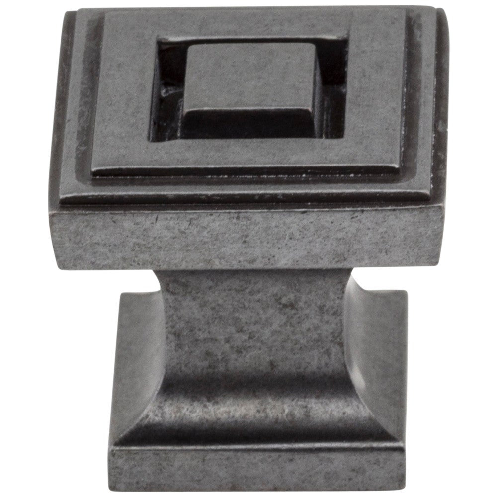 1" Overall Length Satin Nickel Square Delmar Cabinet Knob