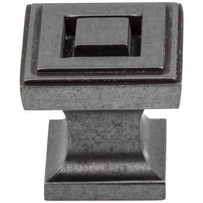 1" Overall Length Satin Nickel Square Delmar Cabinet Knob