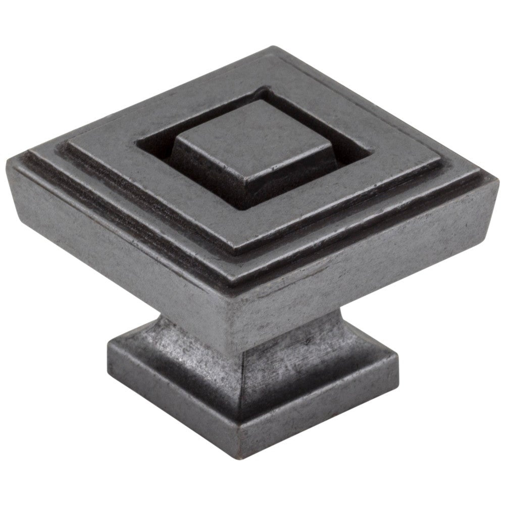 1" Overall Length Satin Nickel Square Delmar Cabinet Knob