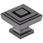 1" Overall Length Satin Nickel Square Delmar Cabinet Knob