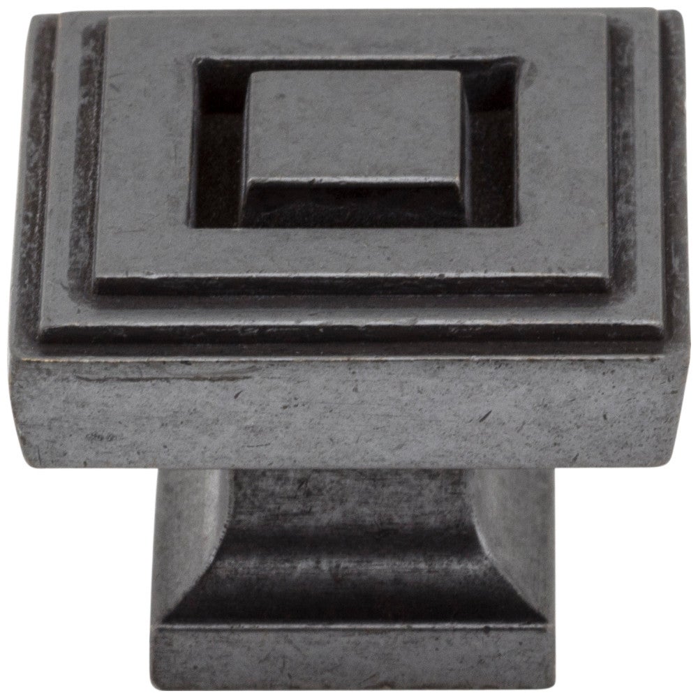 1" Overall Length Satin Nickel Square Delmar Cabinet Knob