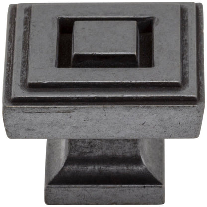 1" Overall Length Satin Nickel Square Delmar Cabinet Knob
