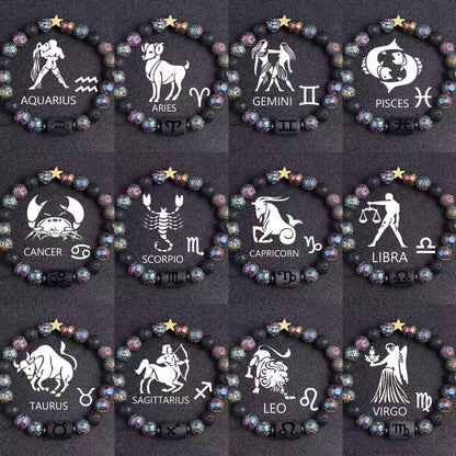 European and American Zodiac Twelve Constellation Bracelet - Beaded Design
