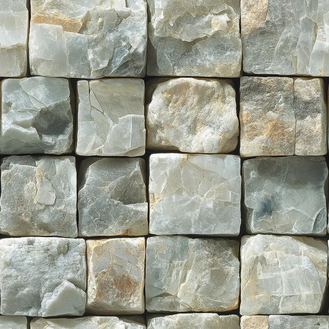 Chiseled Quartzite Grid Wallpaper