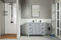 Isabel 42" Gray Bathroom Vanity with Quartz Top & Chrome Hardware