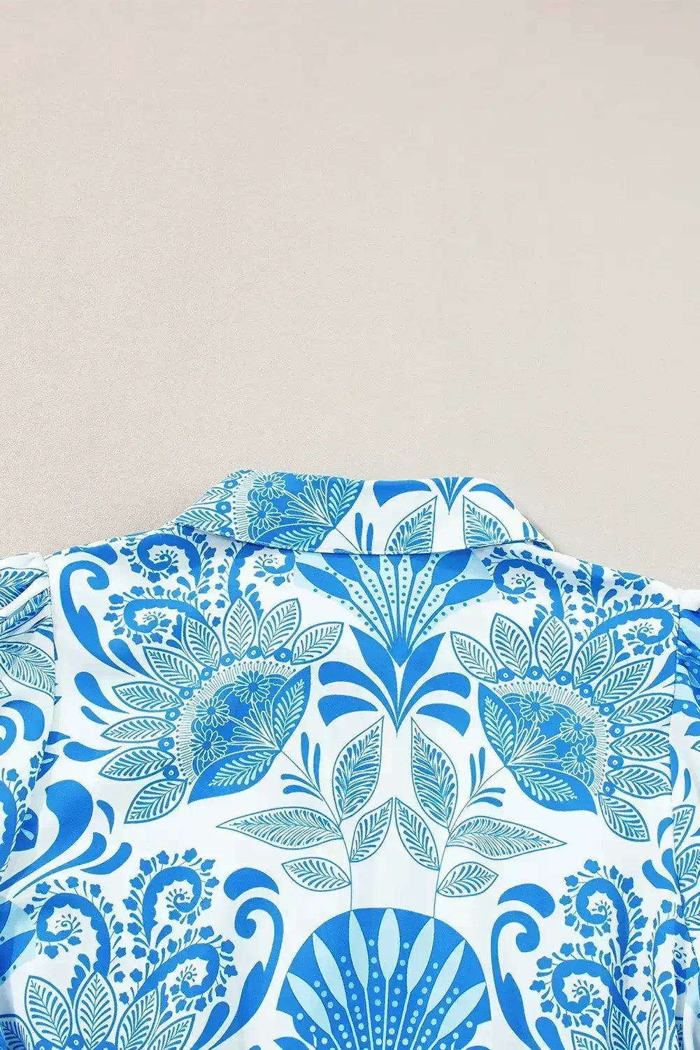 Sky Blue Boho Floral Print Frill Tiered Mini Dress