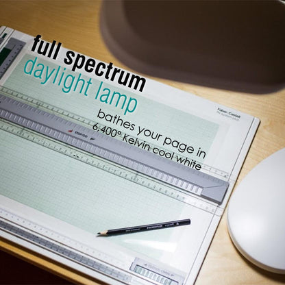26"H LED Bright Reader Natural Daylight Full Spectrum Desk Lamp Grey | Lighting | Kitchen + Metal