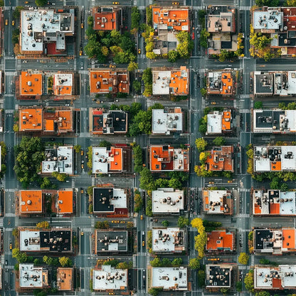 Bird's Eye Metropolis Grid