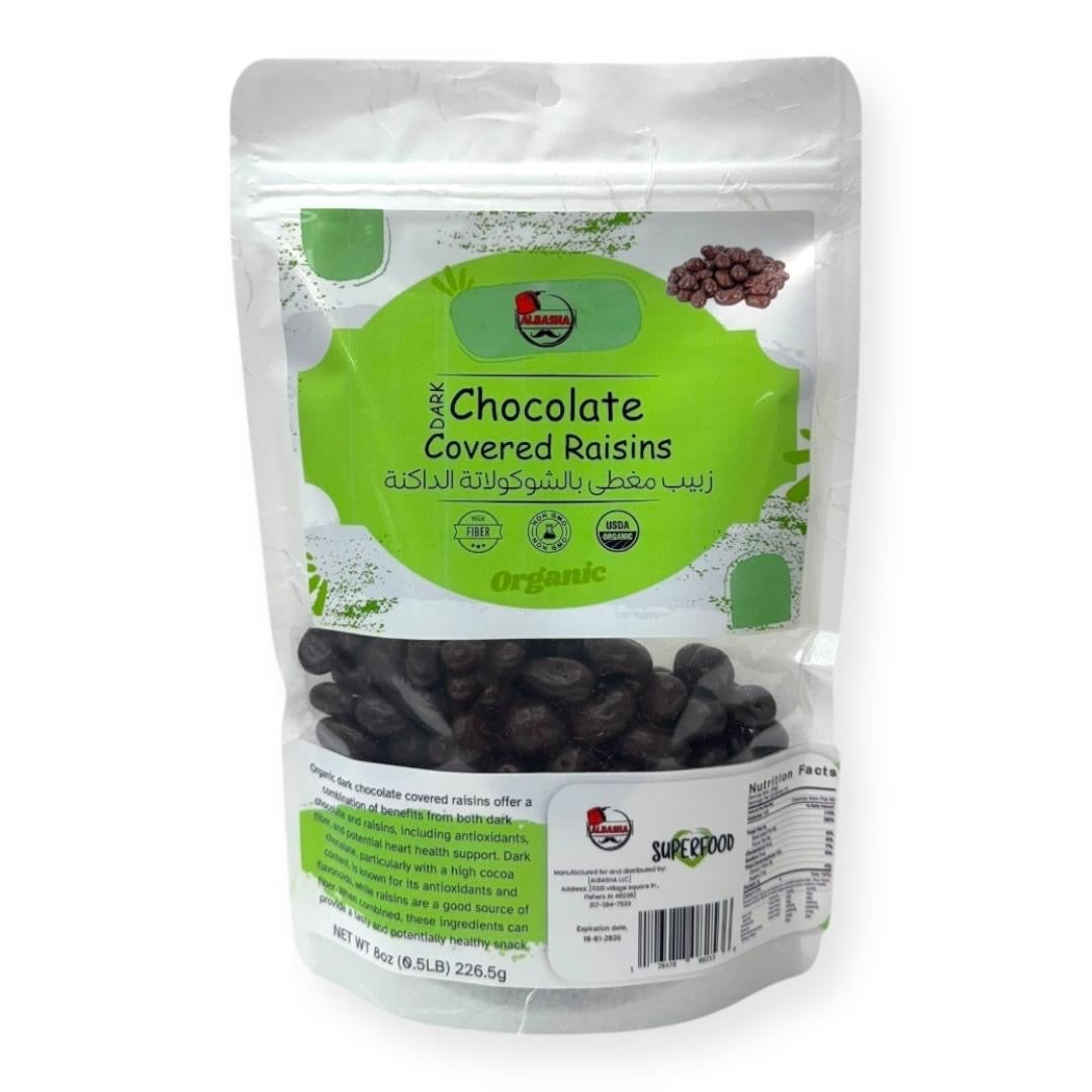 Albasha Organic Chocolate Snacks with Dark Raisins - Delicious, Healthy Treats