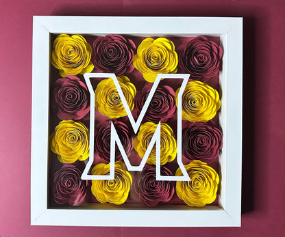 Custom College Flower Shadowbox