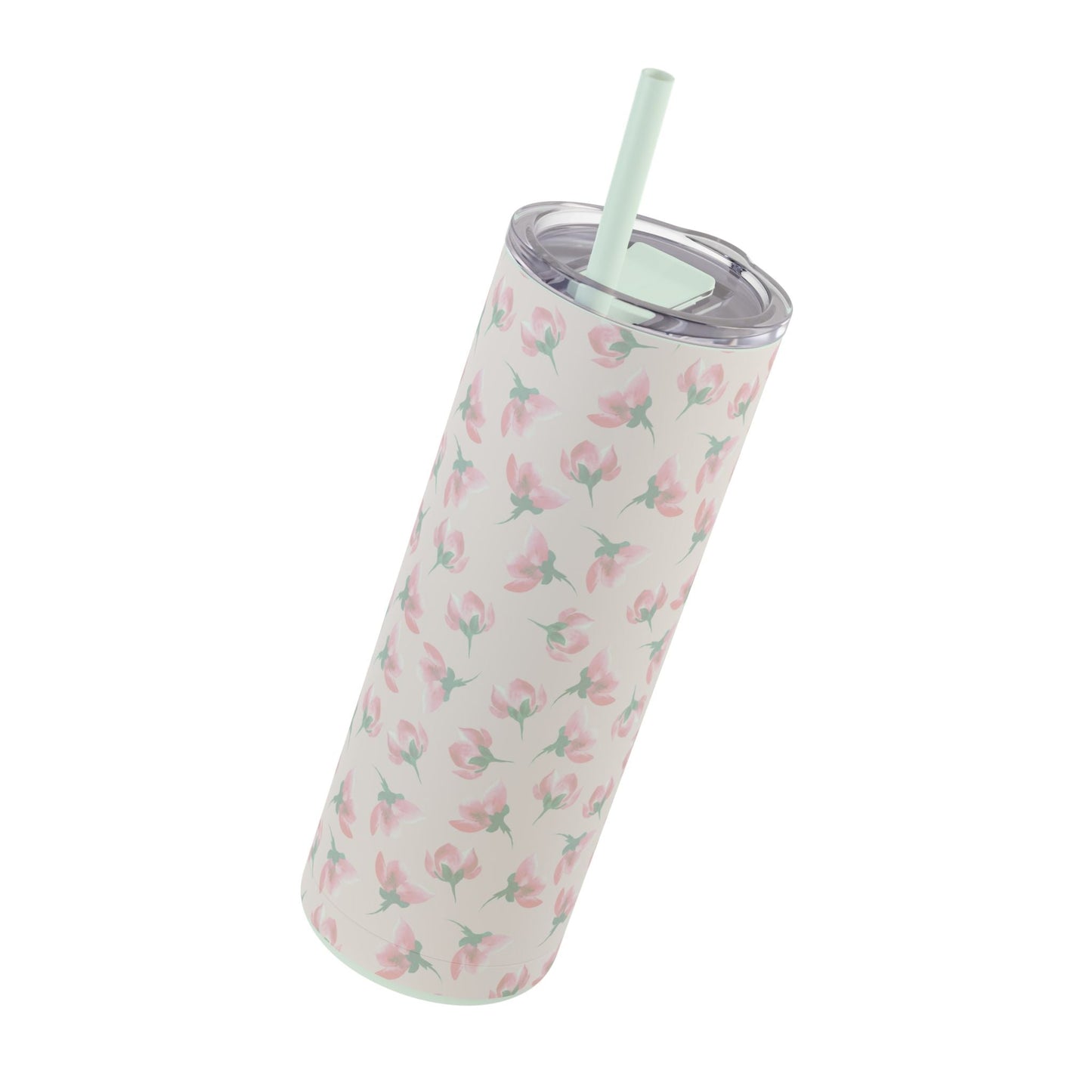 Customizable: Floral Pattern Tumbler, Personalized Gift for Coffee Lovers, Travel Mug for Women, Insulated Drinkware, Trendy Water Bottle