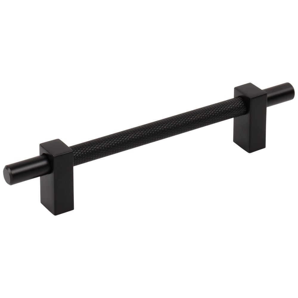 96 mm Center-to-Center Satin Nickel Larkin 3 Knurled Center Cabinet Bar Pull