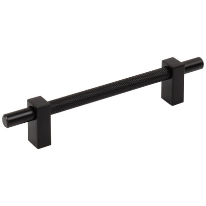 96 mm Center-to-Center Satin Nickel Larkin 3 Knurled Center Cabinet Bar Pull