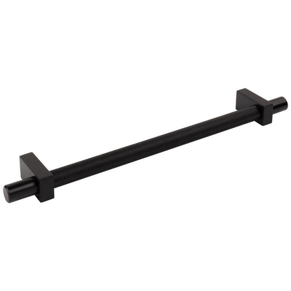 96 mm Center-to-Center Satin Nickel Larkin 3 Knurled Center Cabinet Bar Pull