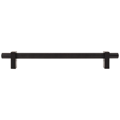 96 mm Center-to-Center Satin Nickel Larkin 3 Knurled Center Cabinet Bar Pull