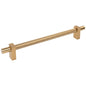 96 mm Center-to-Center Satin Nickel Larkin 3 Knurled Center Cabinet Bar Pull