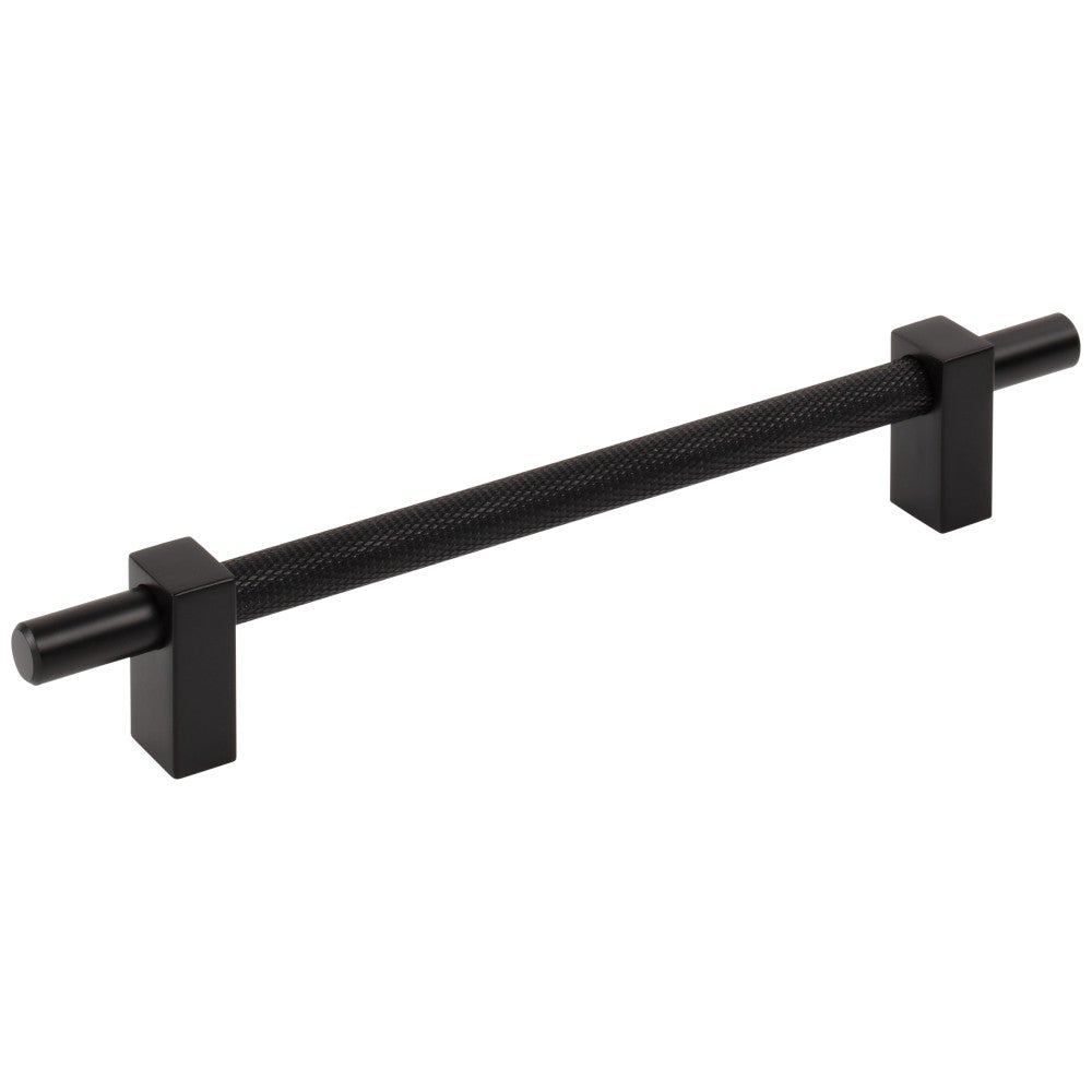 96 mm Center-to-Center Satin Nickel Larkin 3 Knurled Center Cabinet Bar Pull