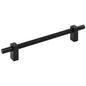 96 mm Center-to-Center Satin Nickel Larkin 3 Knurled Center Cabinet Bar Pull