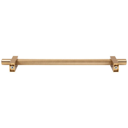 96 mm Center-to-Center Satin Nickel Larkin 3 Knurled Center Cabinet Bar Pull