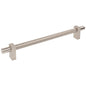 96 mm Center-to-Center Satin Nickel Larkin 3 Knurled Center Cabinet Bar Pull