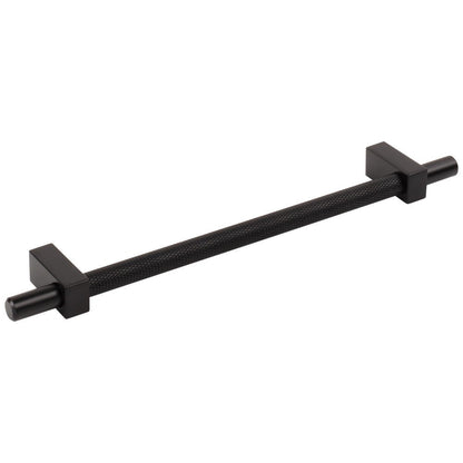 96 mm Center-to-Center Satin Nickel Larkin 3 Knurled Center Cabinet Bar Pull