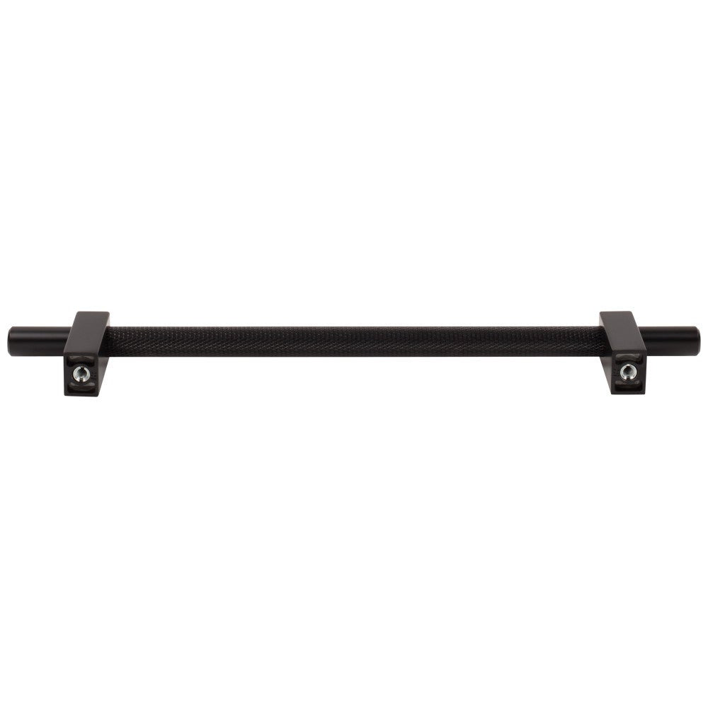 96 mm Center-to-Center Satin Nickel Larkin 3 Knurled Center Cabinet Bar Pull