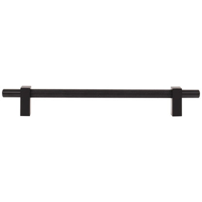 96 mm Center-to-Center Satin Nickel Larkin 3 Knurled Center Cabinet Bar Pull